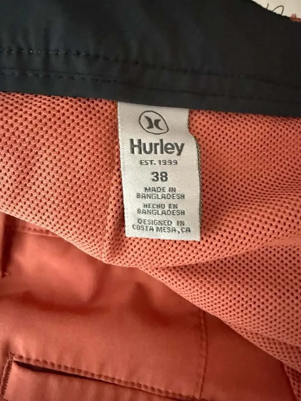 Hurley Men's All Day Hybrid Quick Dry Stretch Shorts Size 38 Redwood A-14